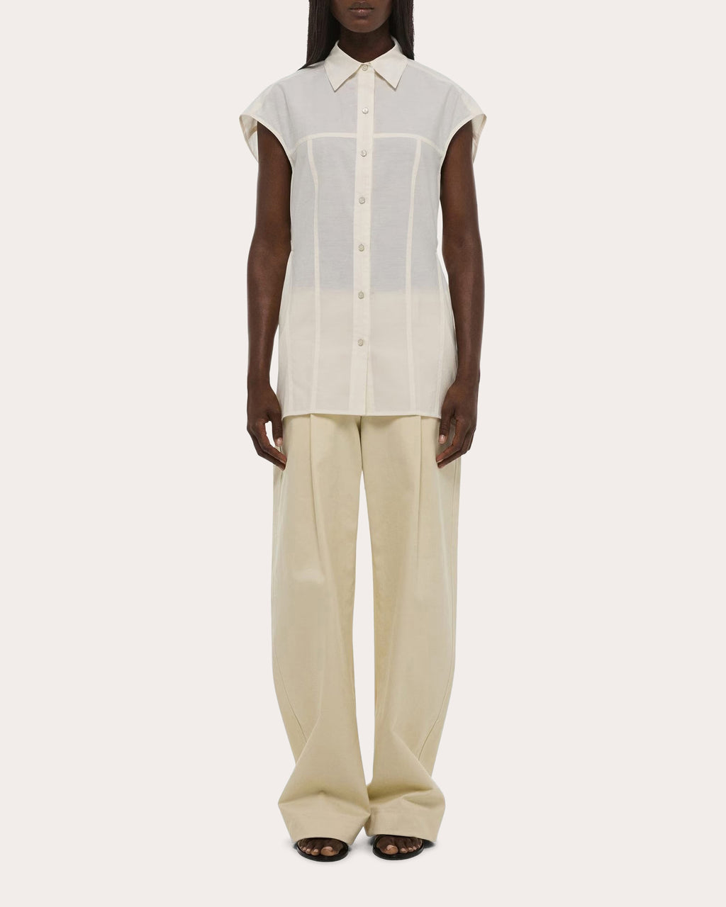 Organic Cotton Sleeveless Work Shirt