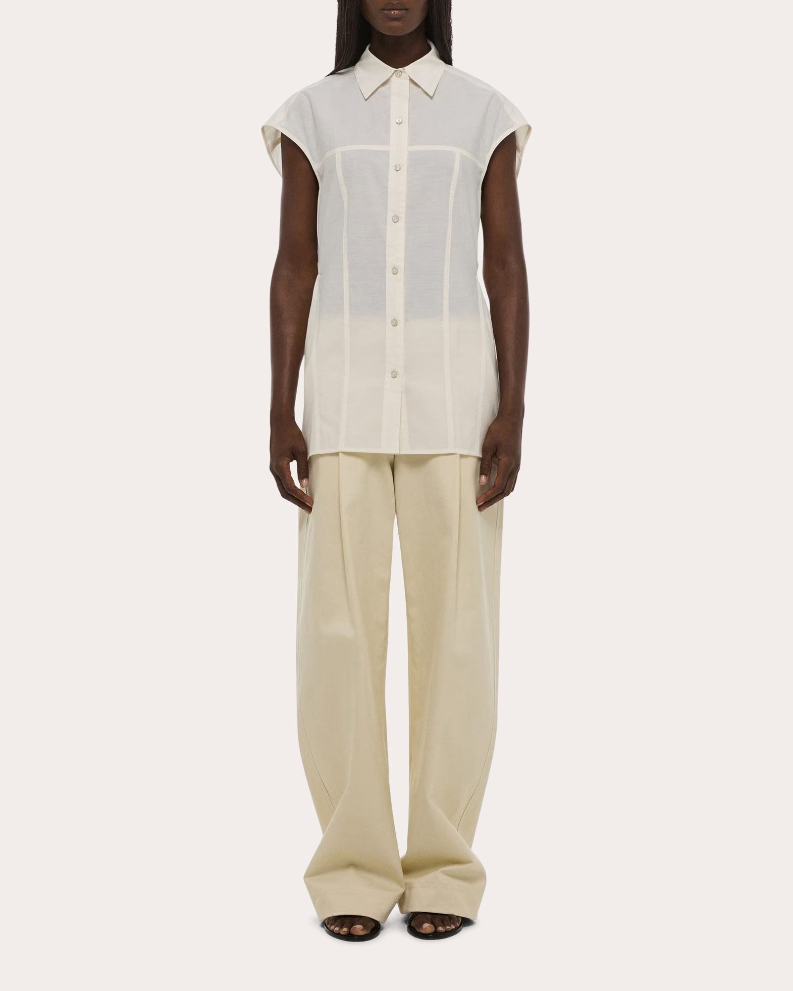 Organic Cotton Sleeveless Work Shirt