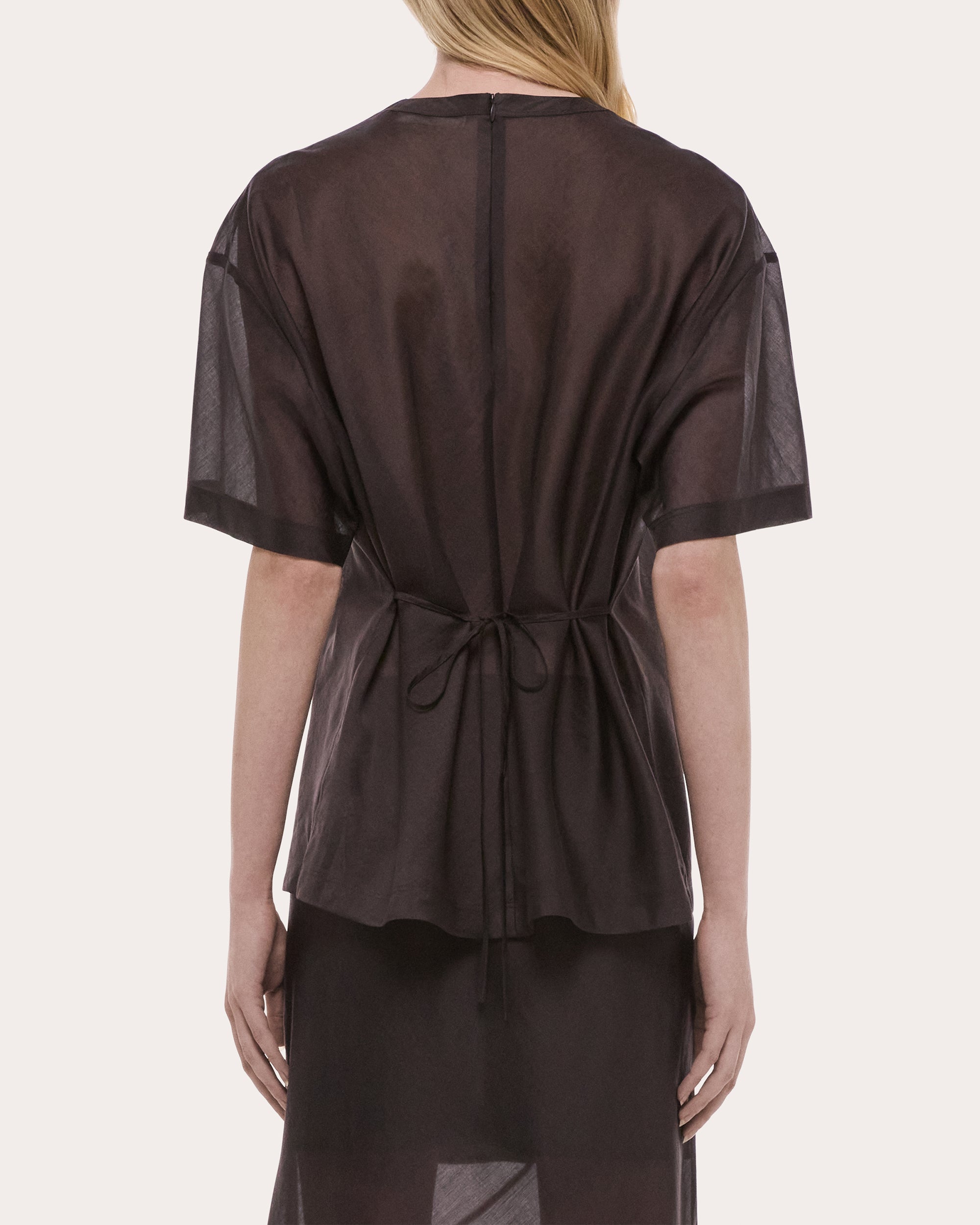 Sheer Airy Voile Relaxed Tee | Olivela