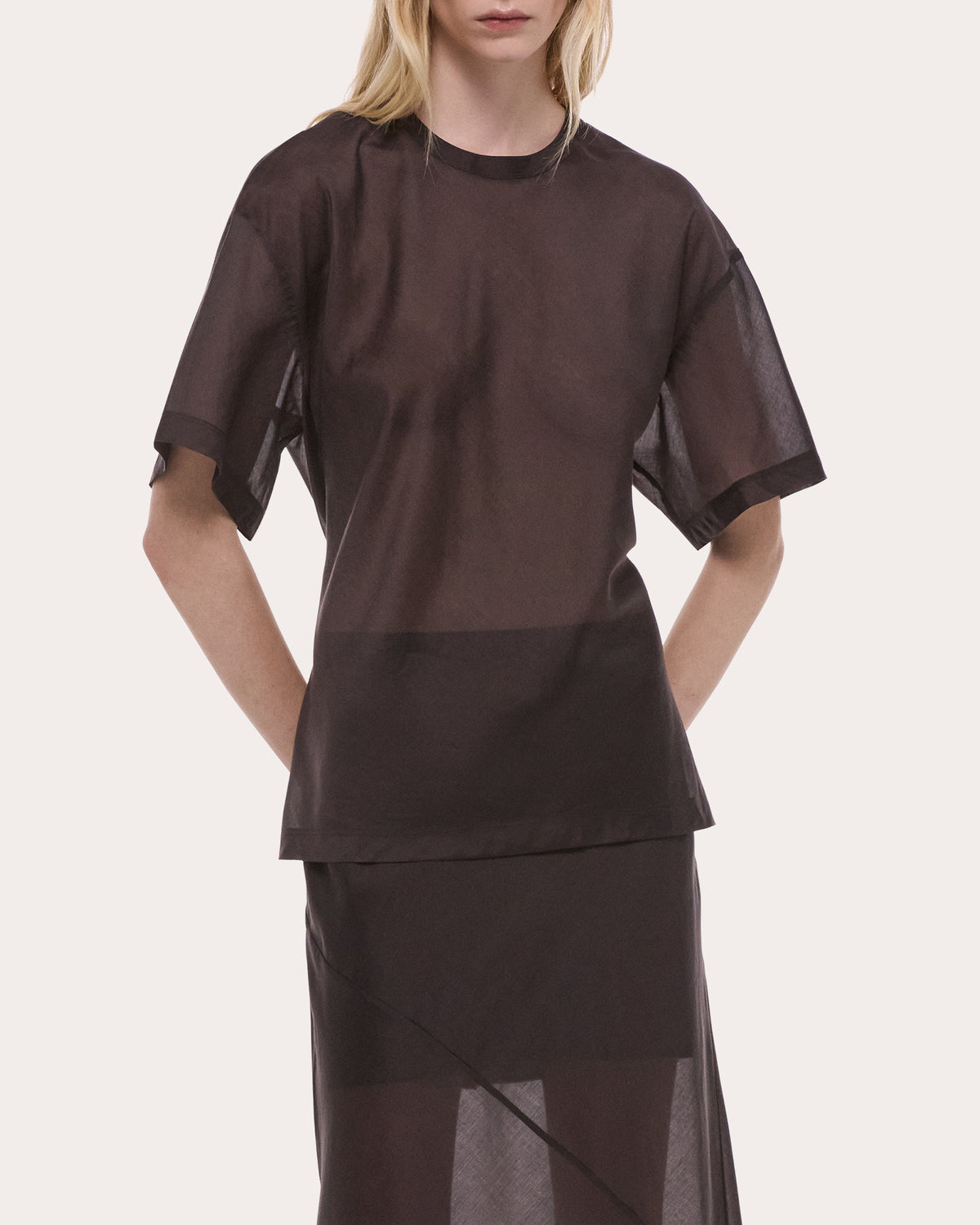 Sheer Voile Relaxed Tee