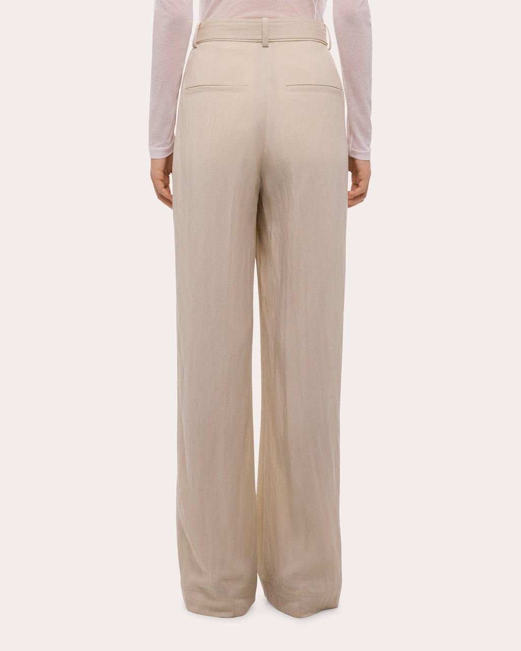 Pleated Twill Relaxed Trousers