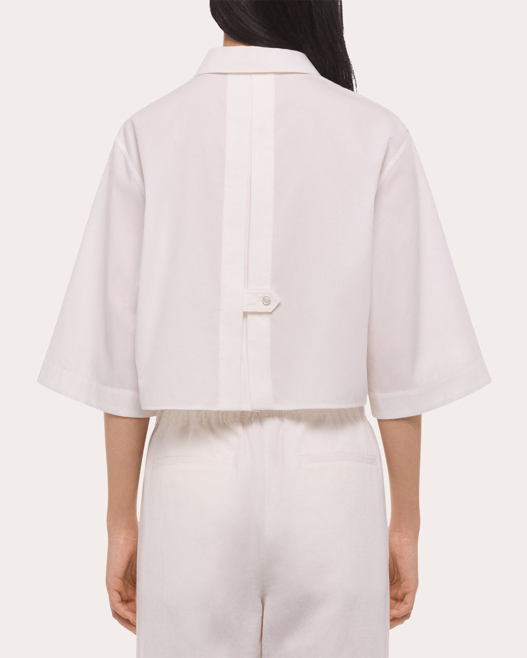 Poplin Cropped Trench Shirt