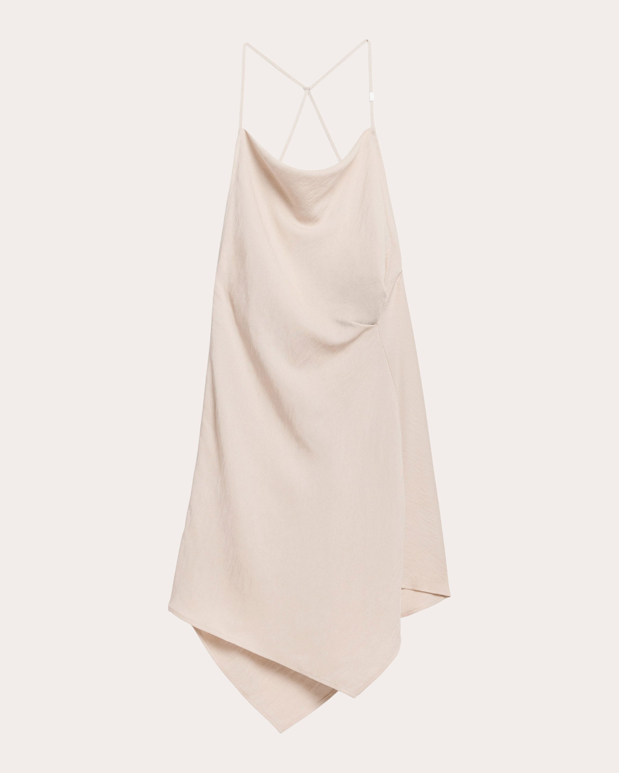 Twill Knotted Handkerchief Slip Dress