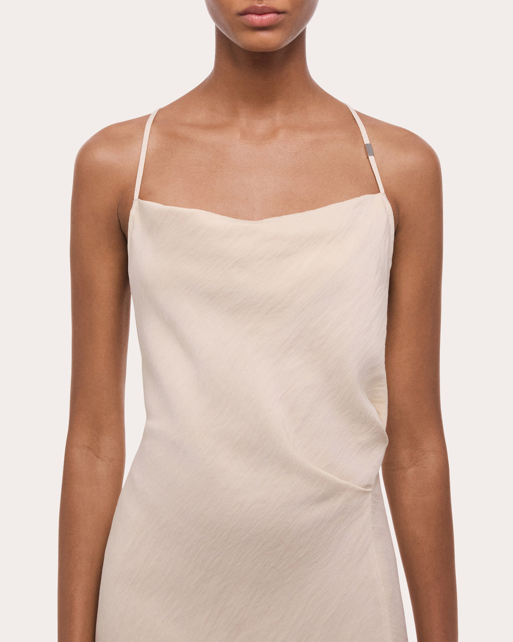 Twill Knotted Handkerchief Slip Dress