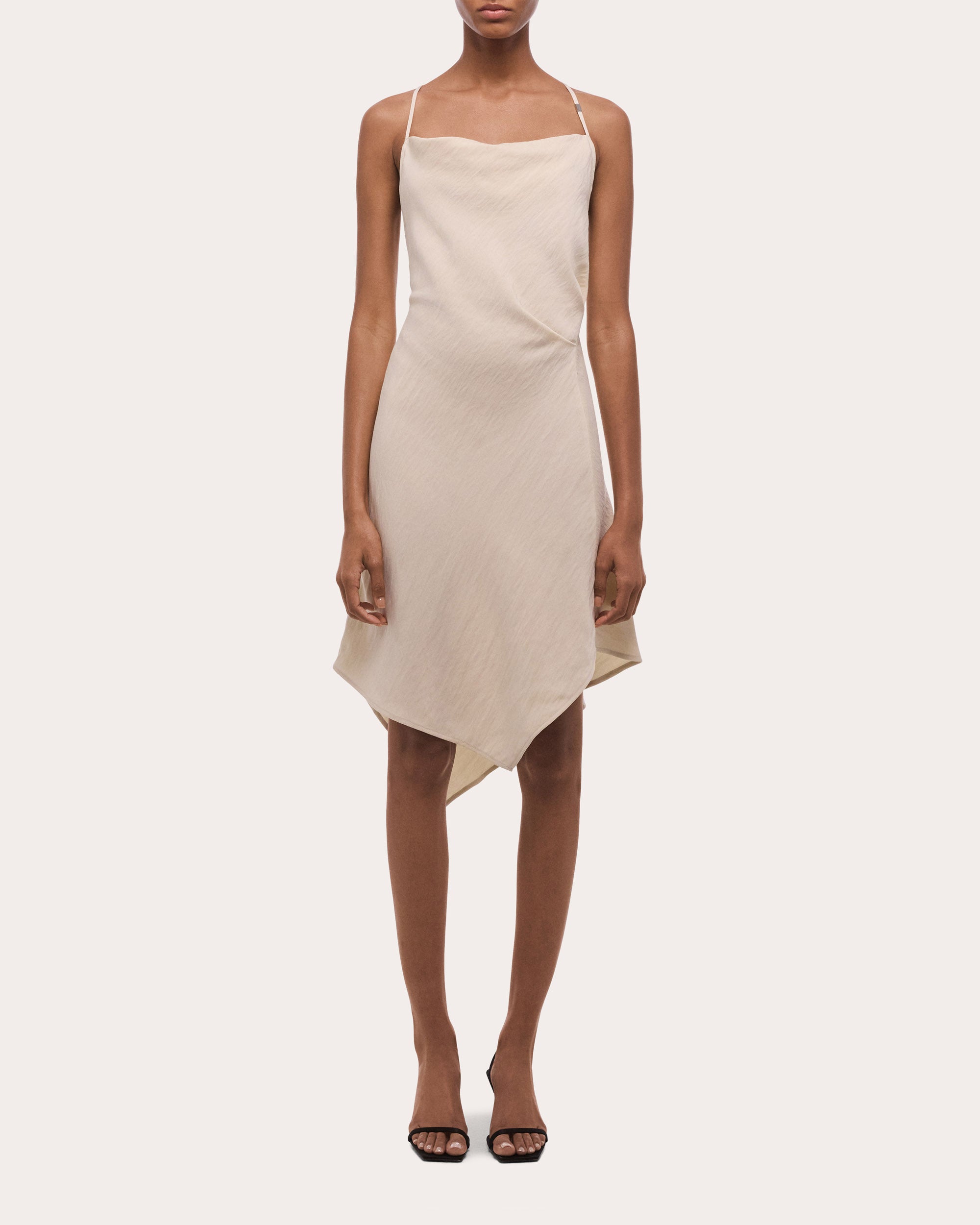 Twill Knotted Handkerchief Slip Dress