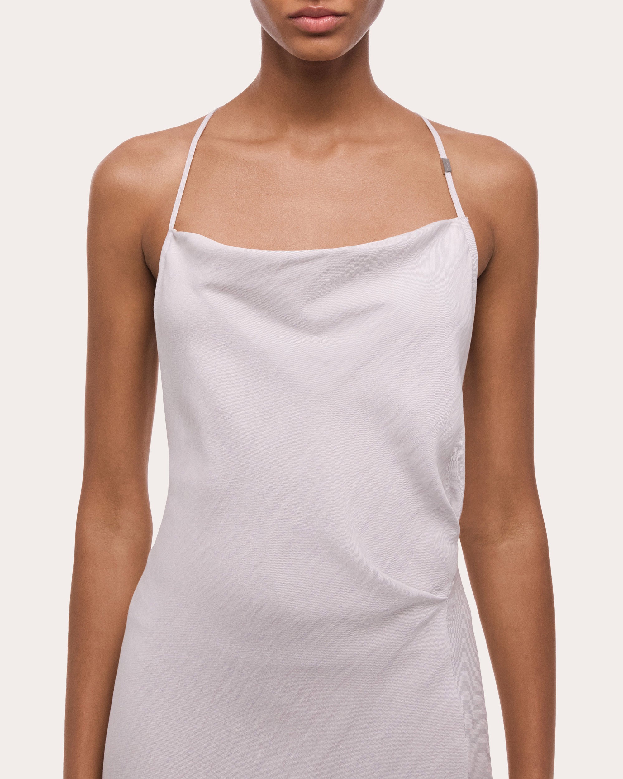 Twill Knotted Handkerchief Slip Dress