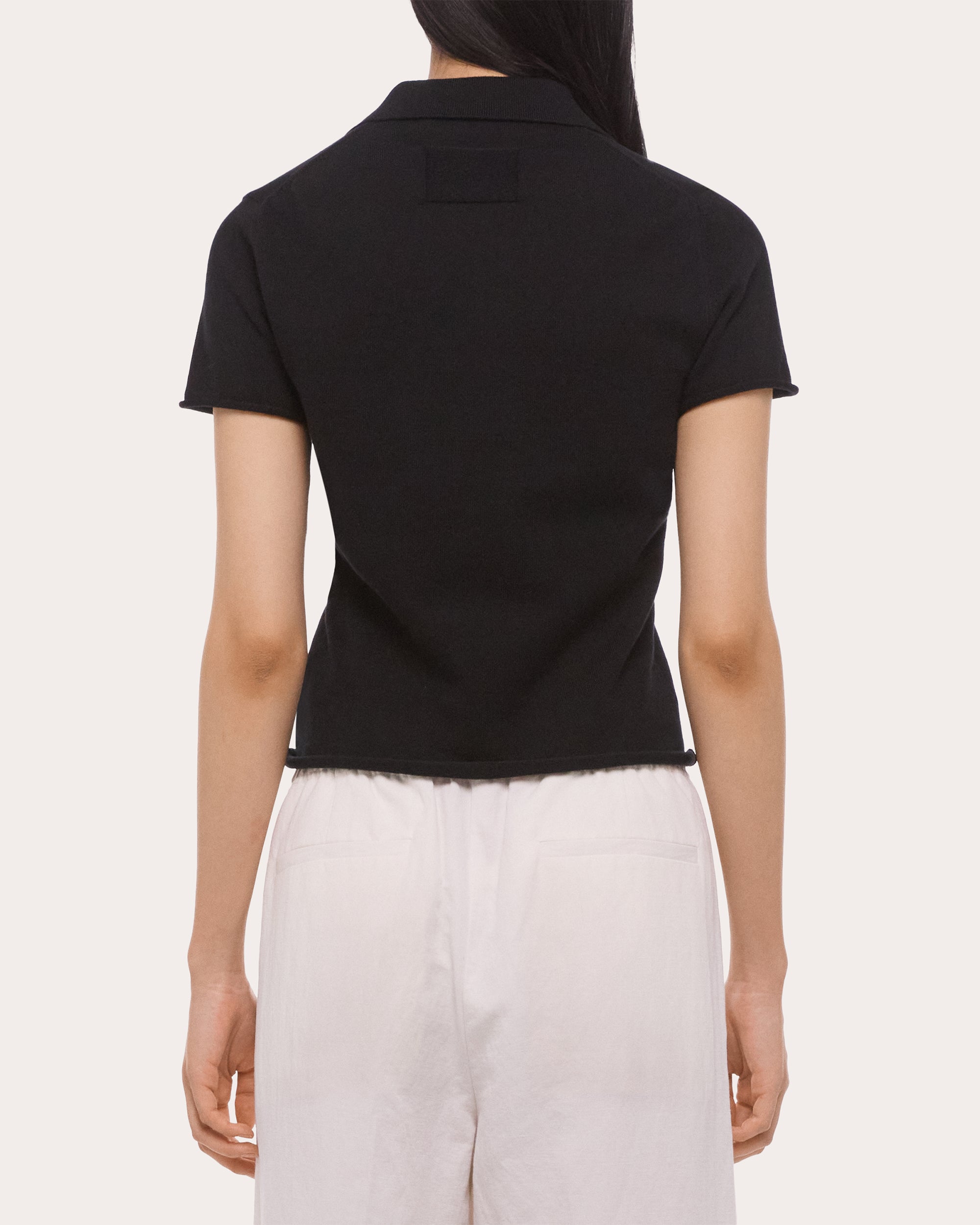 Cotton Knit Shrunken Polo