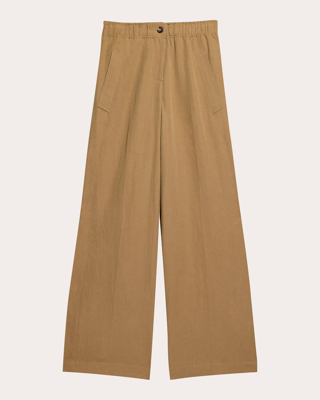 Cotton Linen Wide-Leg Trench Trousers