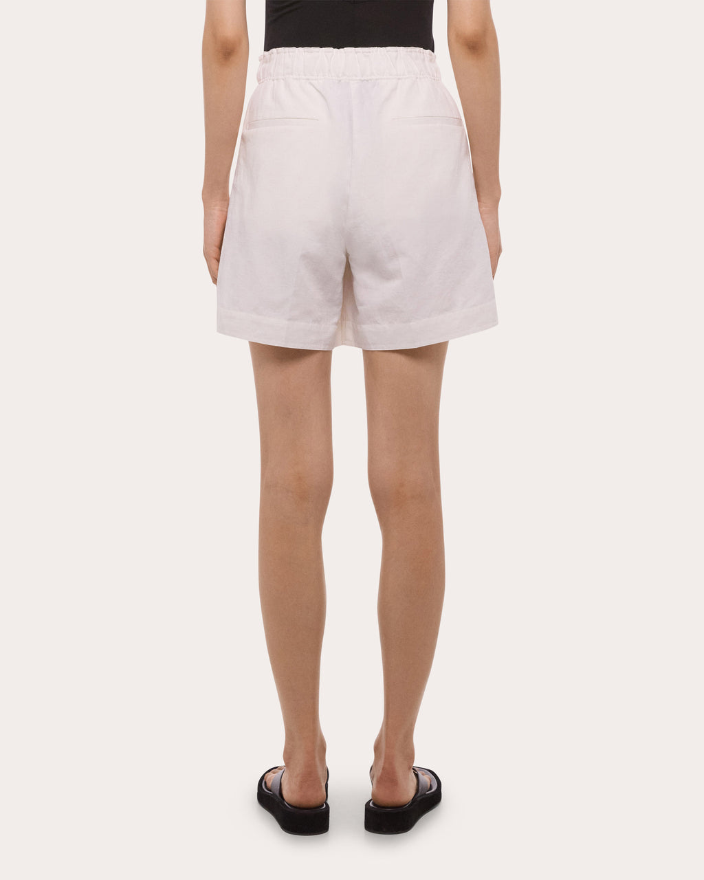Cotton Linen Trench Shorts