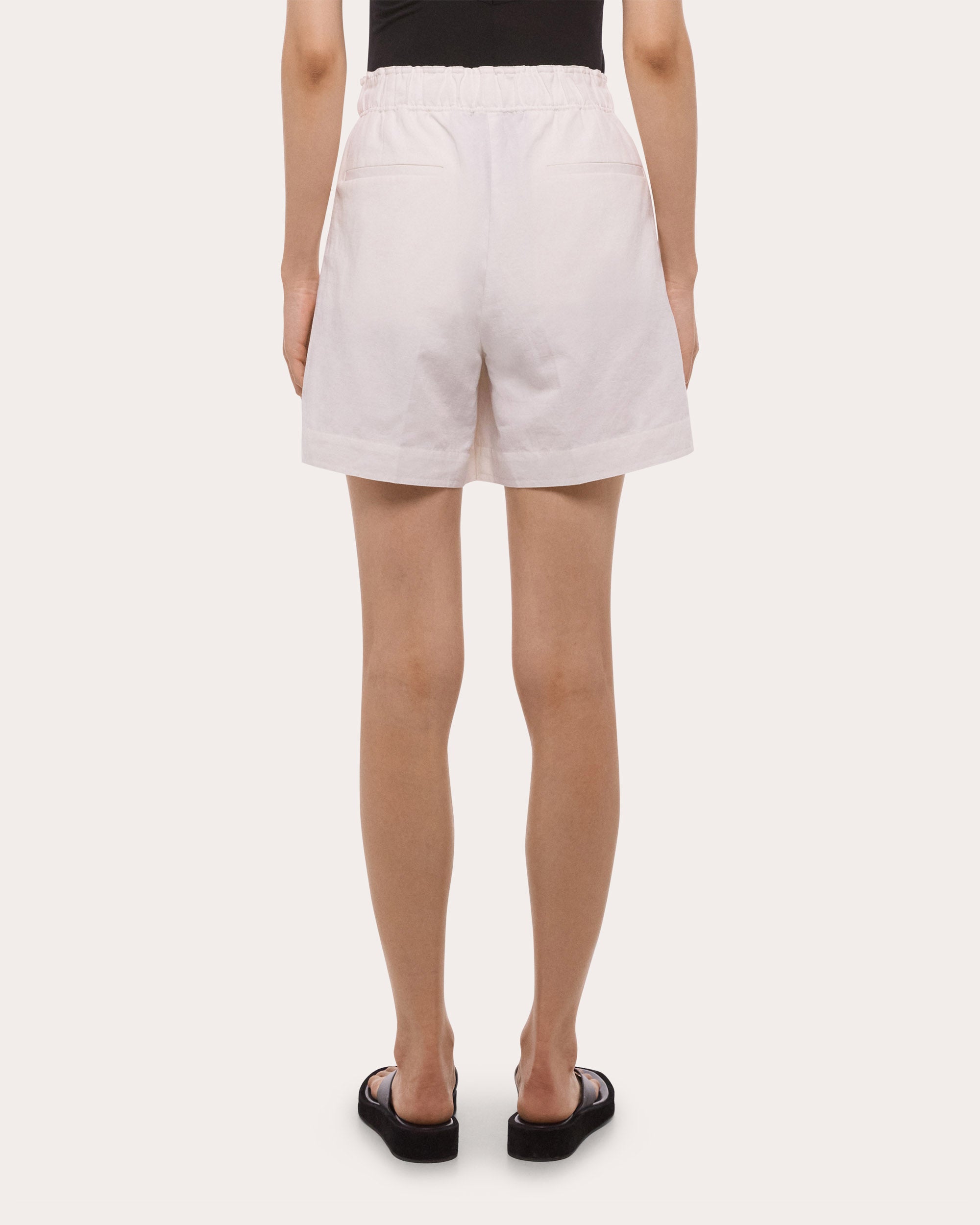 Cotton Linen Trench Shorts