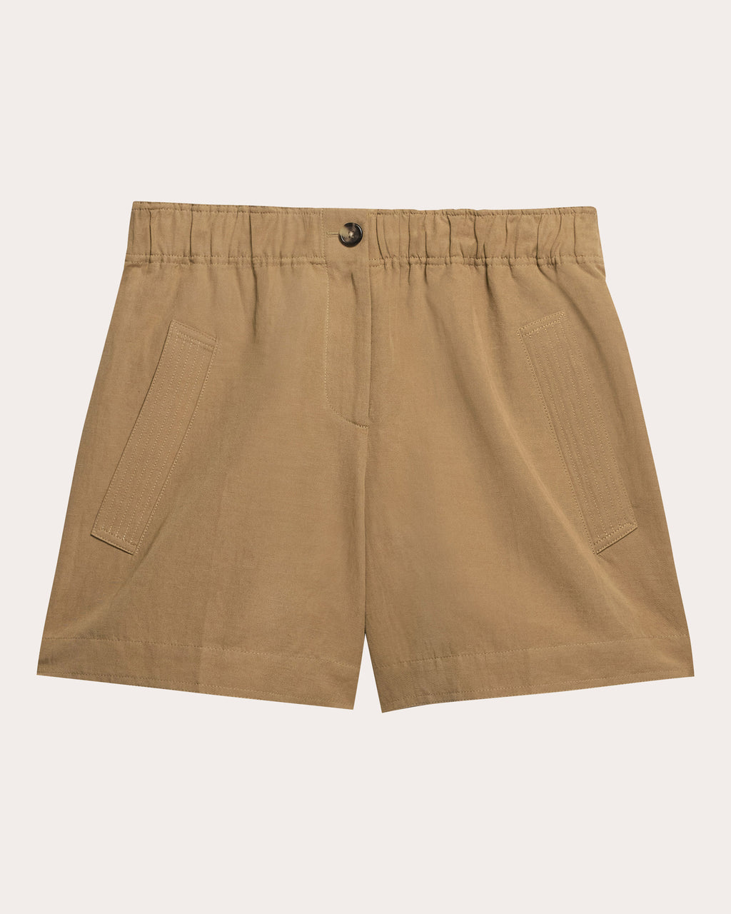 Cotton Linen Trench Shorts