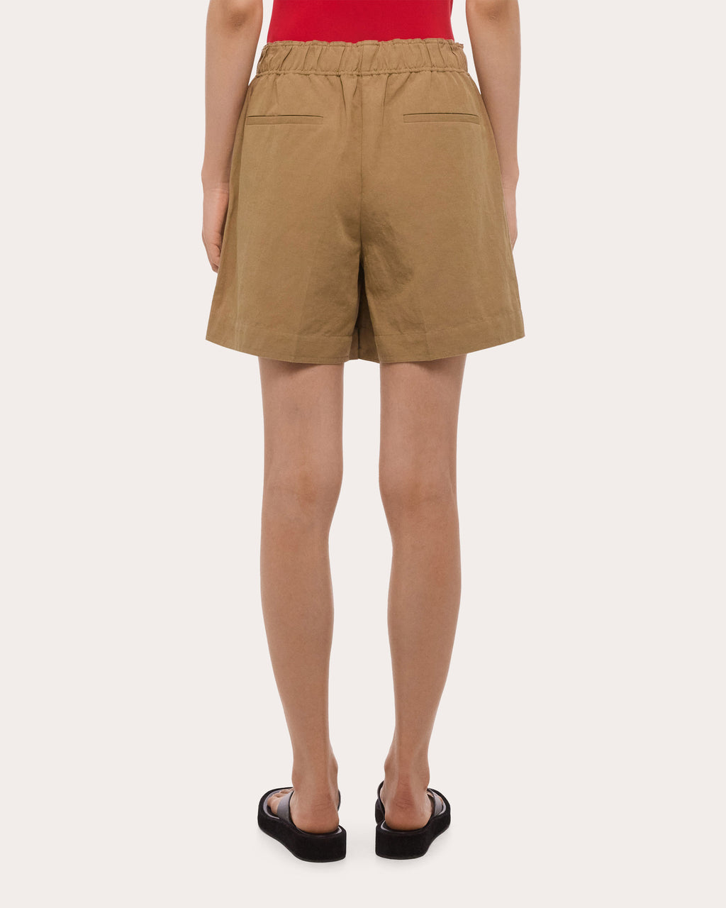 Cotton Linen Trench Shorts