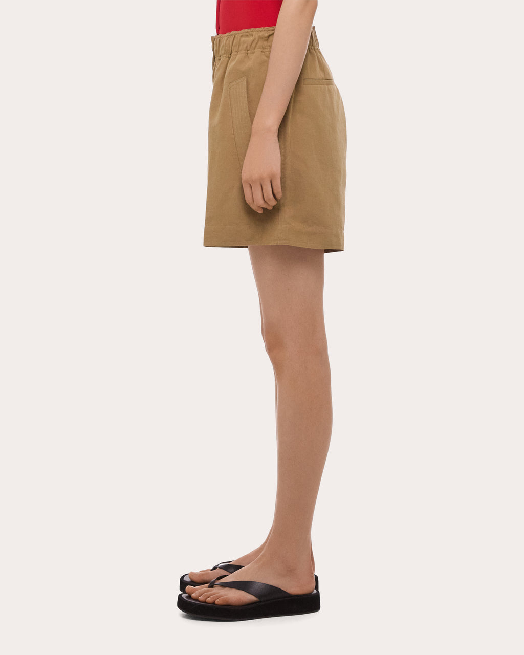 Cotton Linen Trench Shorts