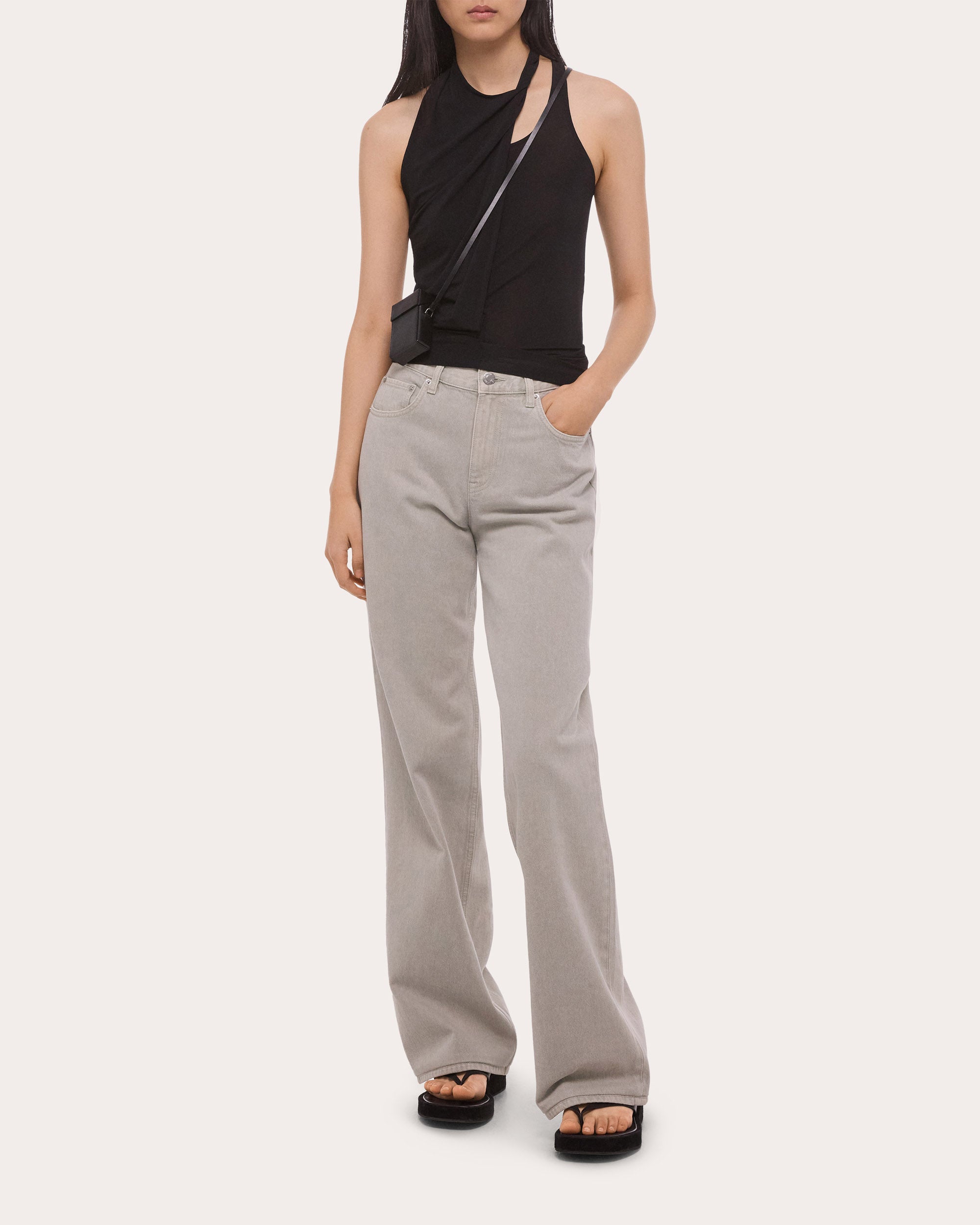 Jersey Asymmetric Twist Tank Top