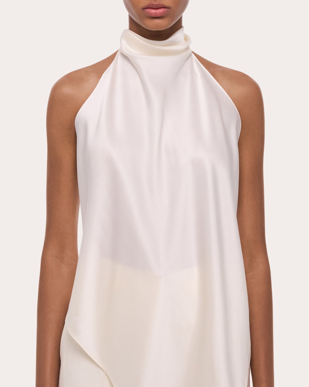 Silk Tie Scarf Halter Top