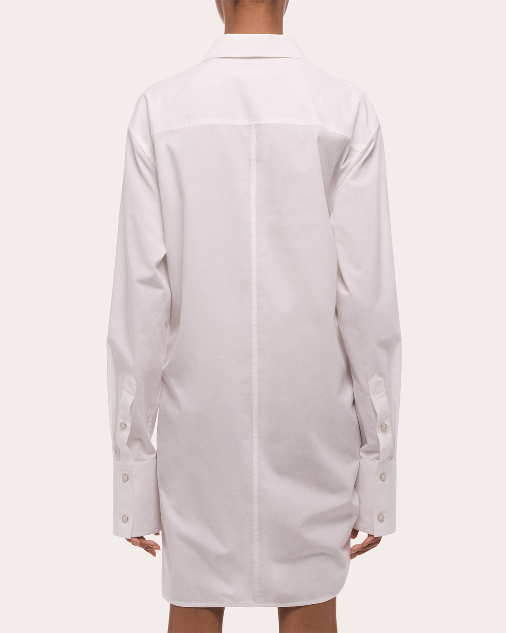 Poplin Gathered Knot Shirt Dress