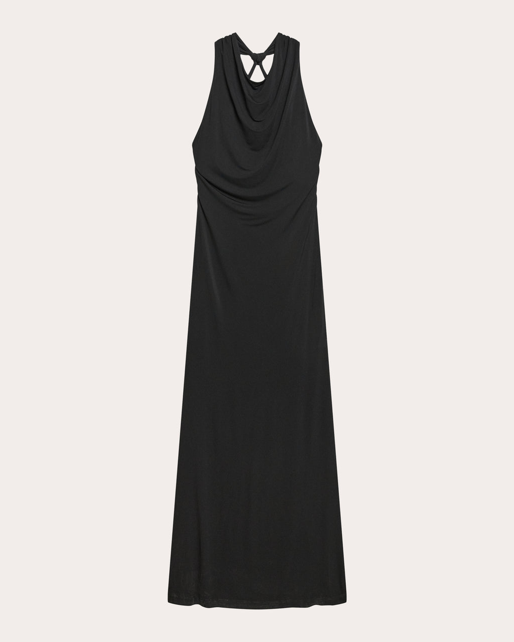 Jersey Knotted Halter Maxi Dress