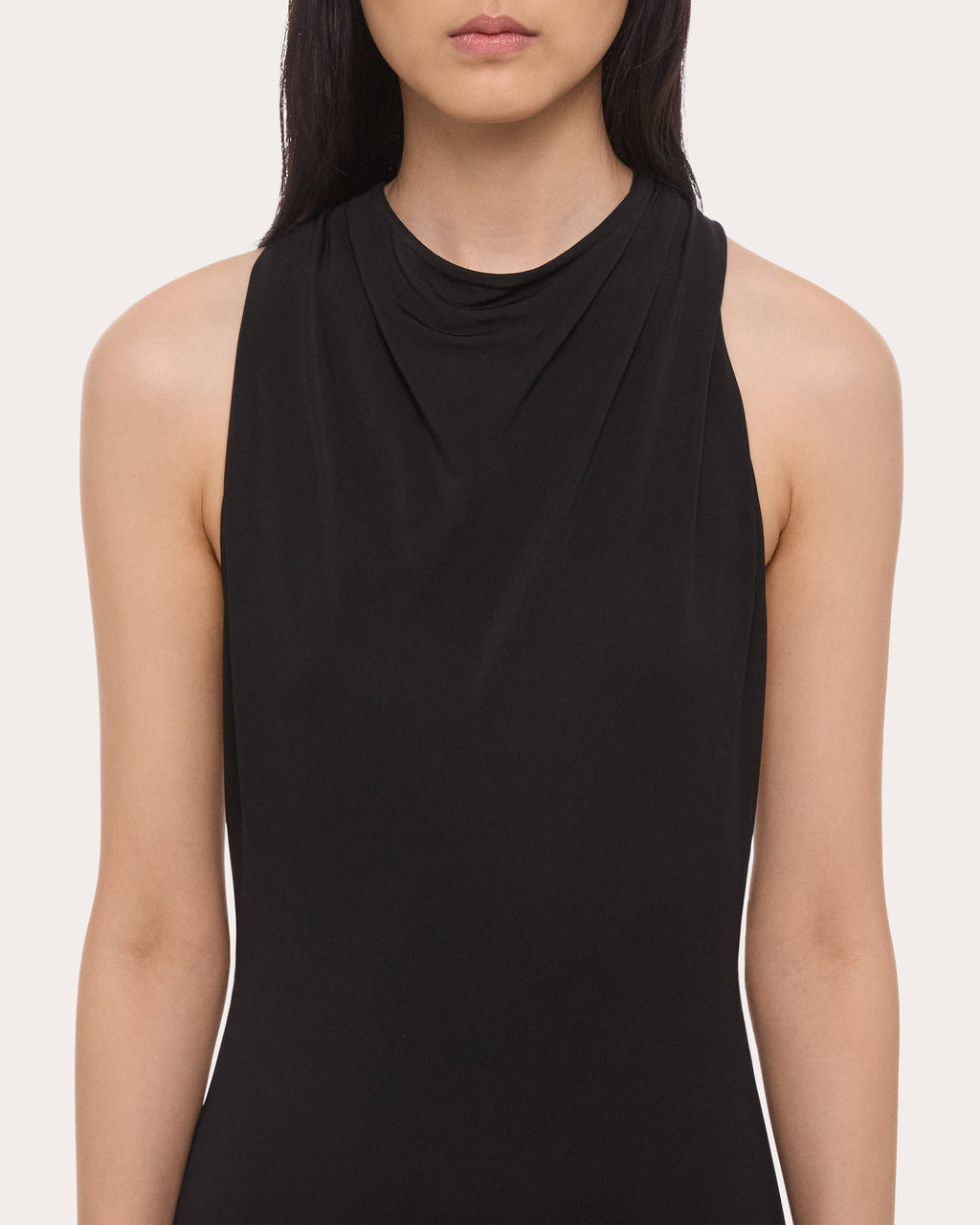 Jersey Knotted Halter Maxi Dress
