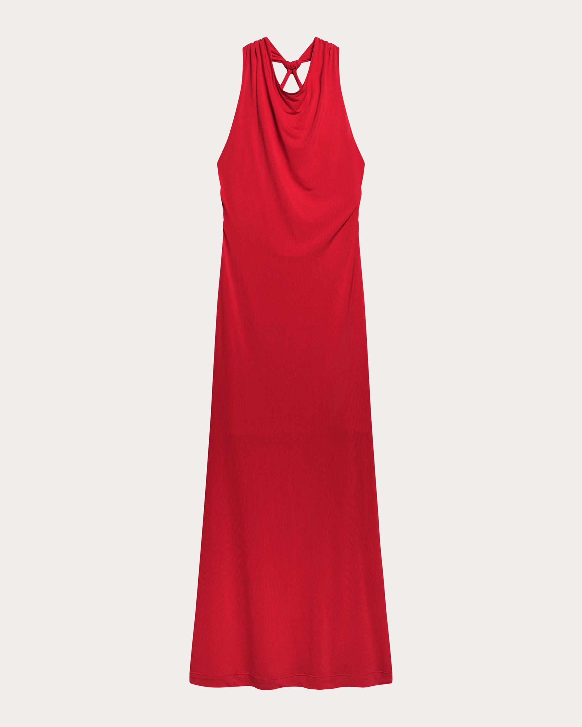 Jersey Knotted Halter Maxi Dress | Olivela