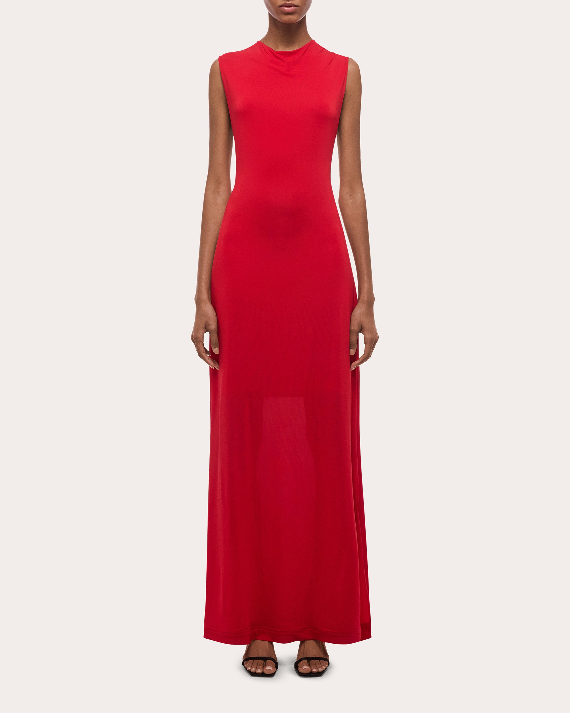 Jersey Knotted Halter Maxi Dress | Olivela
