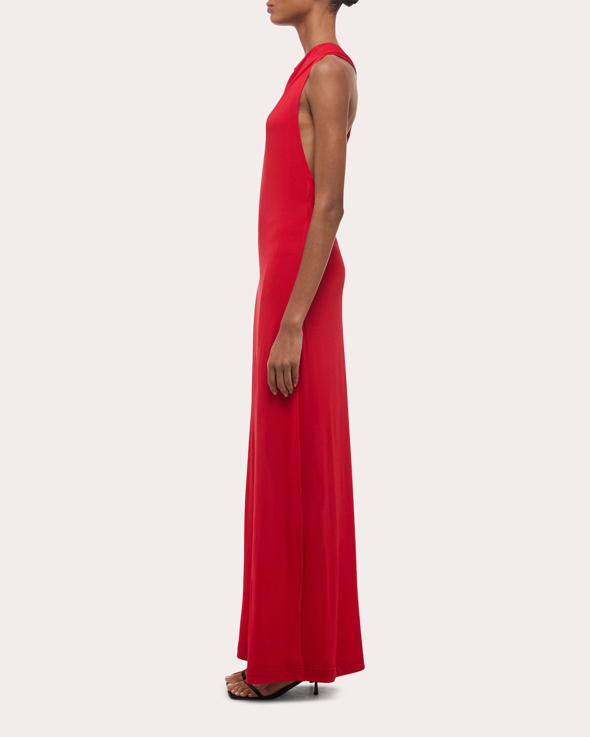 Jersey Knotted Halter Maxi Dress | Olivela