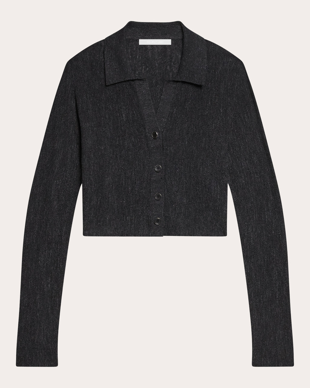 Sheer Raw-Edge Long-Sleeve Shirt