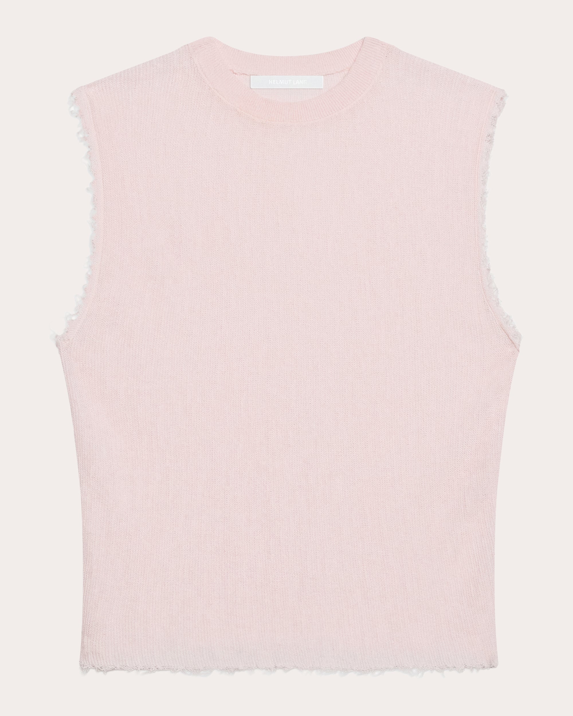 Sheer Raw-Edge Muscle Tank