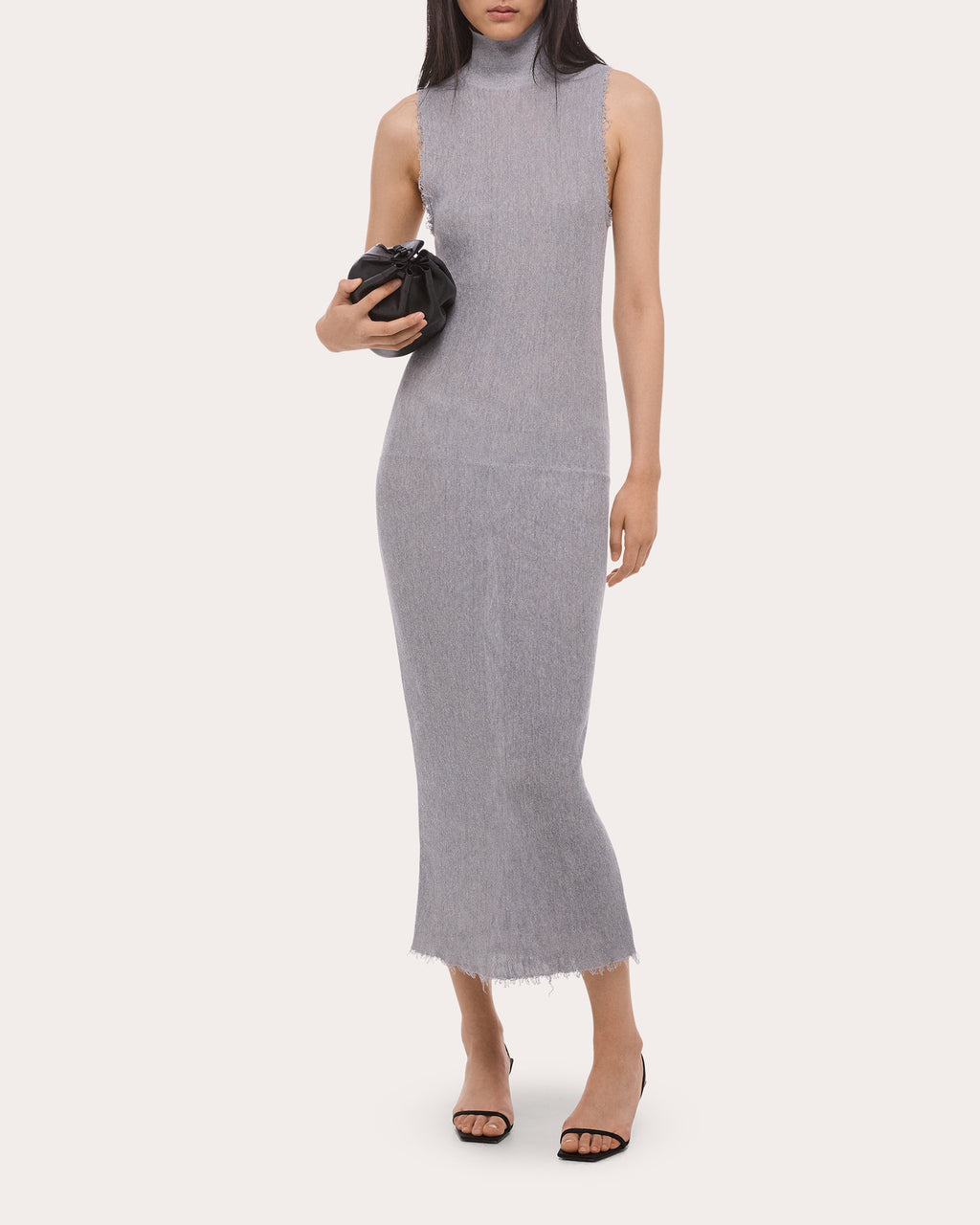 sheer mock neck dress Women's Melissa Mock Neck Sheer Mix Mesh Bodycon Midi Dress In Size Medium - Plum