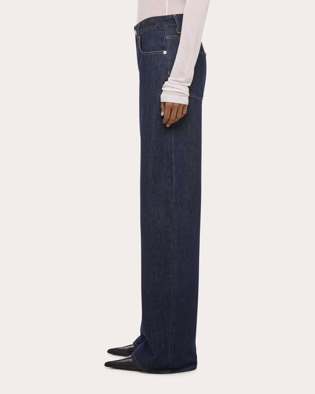 Mid-Rise Saddle Jeans
