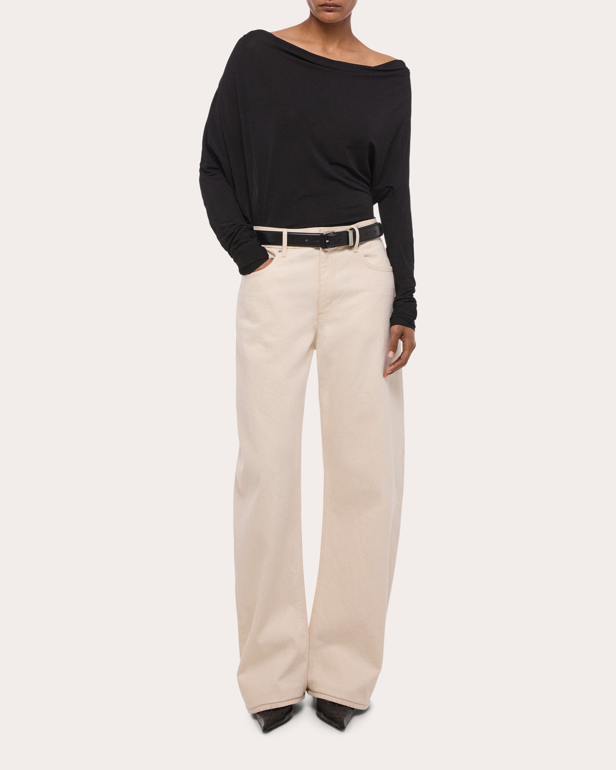 Mid-Rise Saddle Jeans