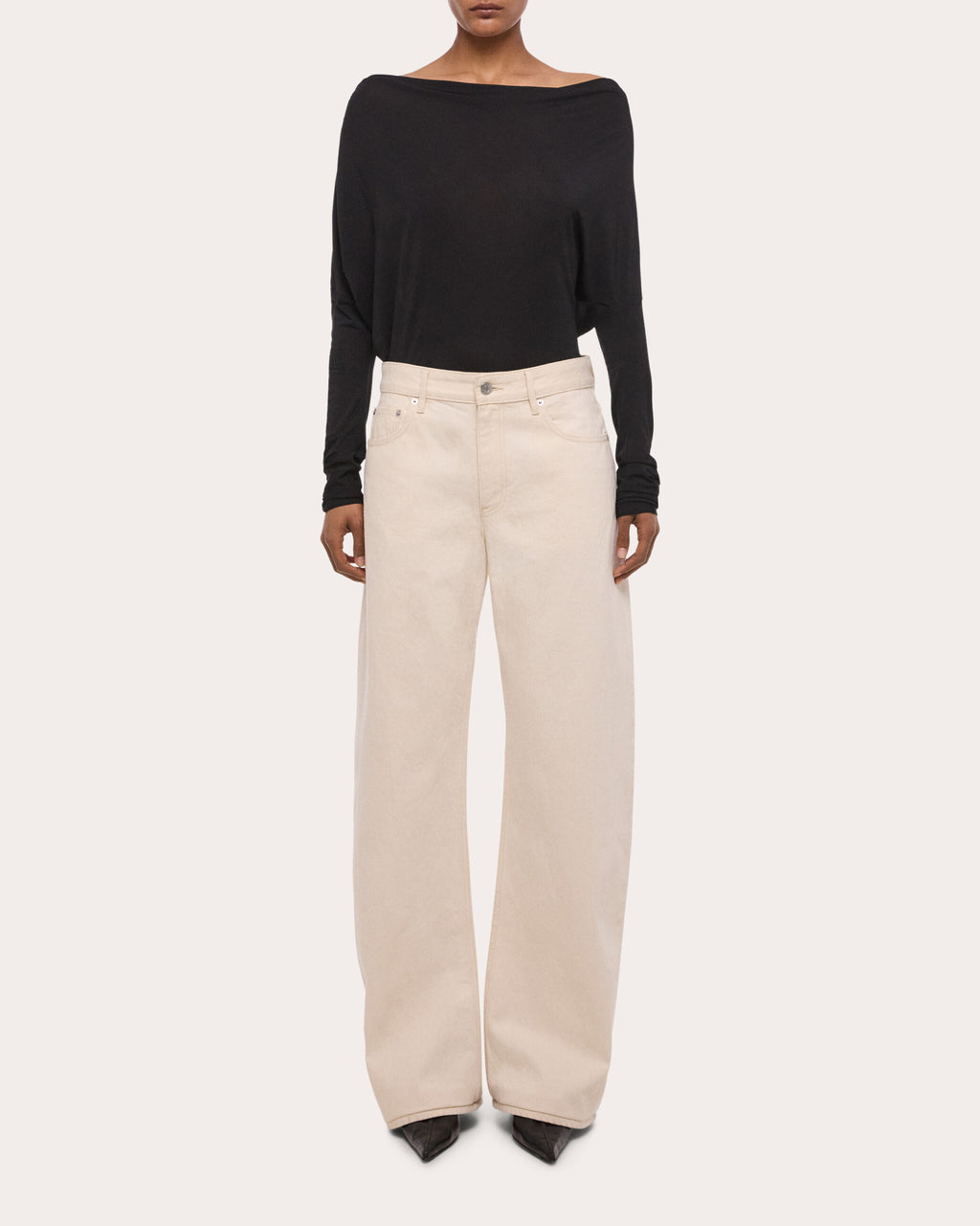 Mid-Rise Saddle Jeans