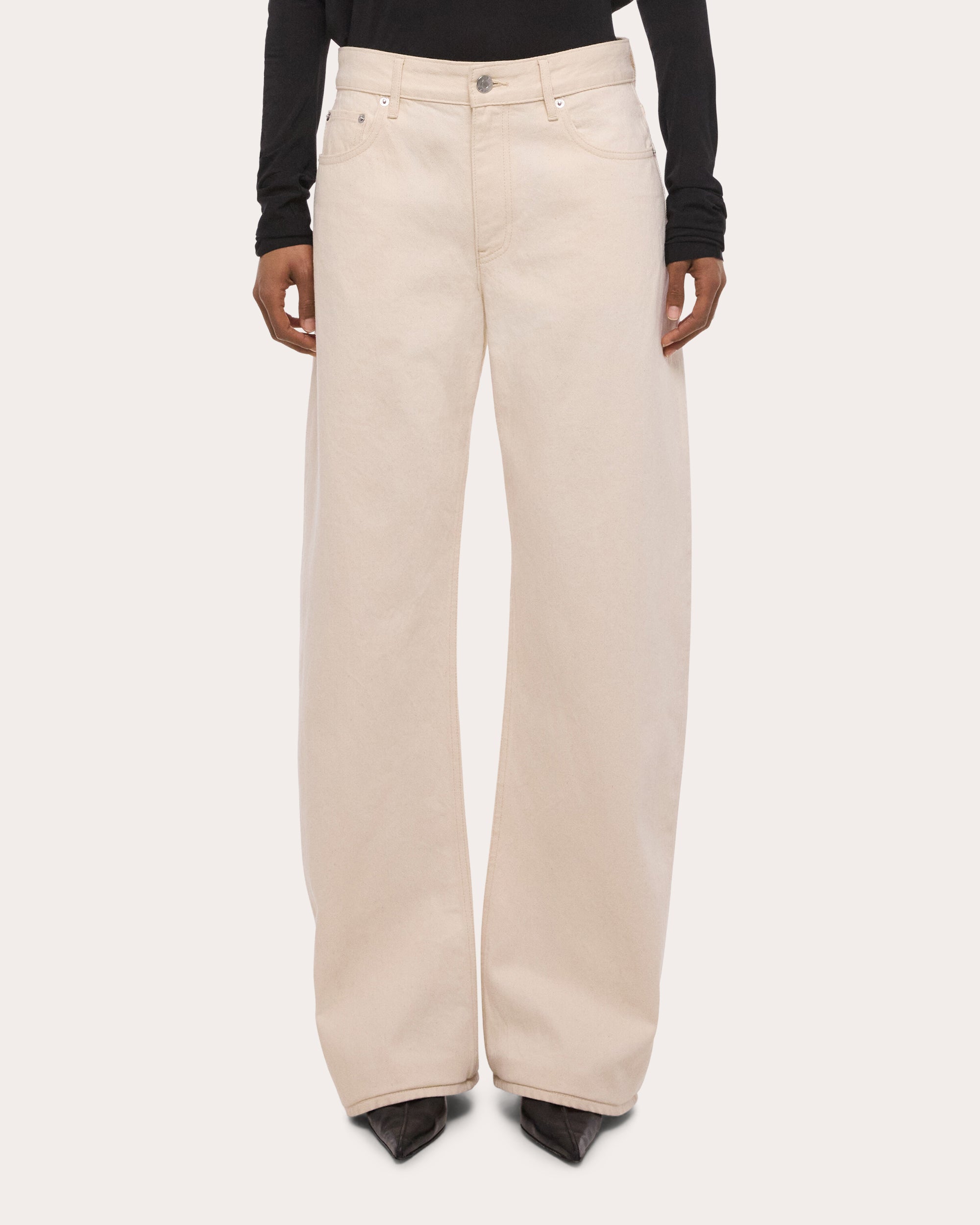 Mid-Rise Saddle Jeans