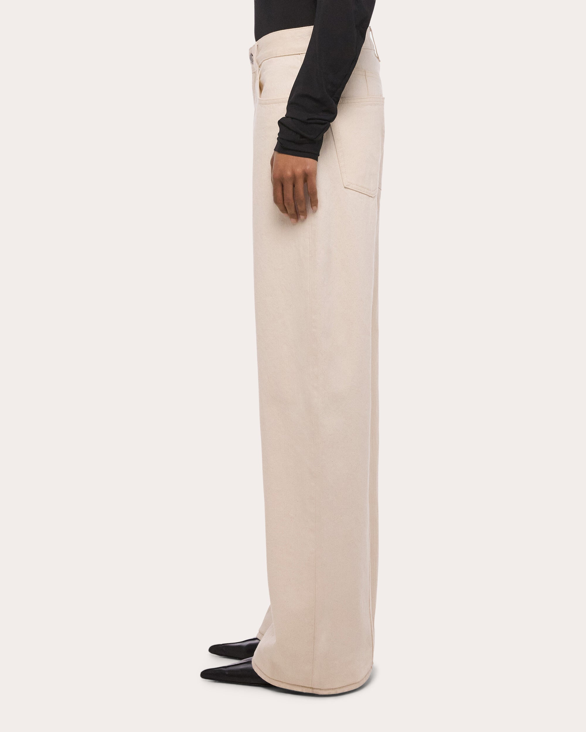 Mid-Rise Saddle Jeans