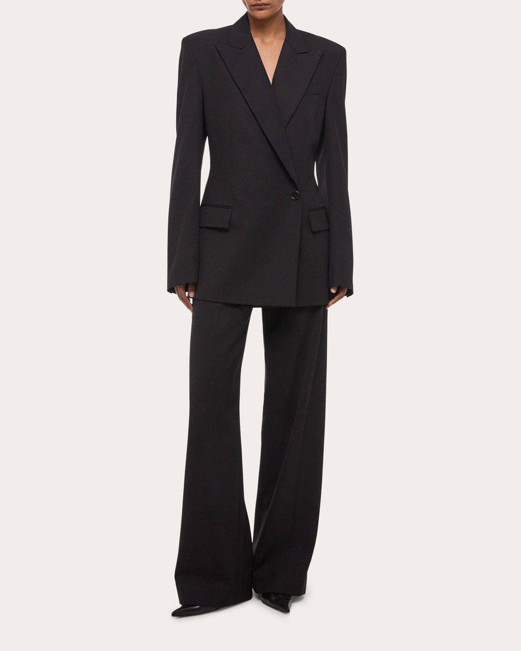Wool Gabardine Wardrobe Belted Blazer