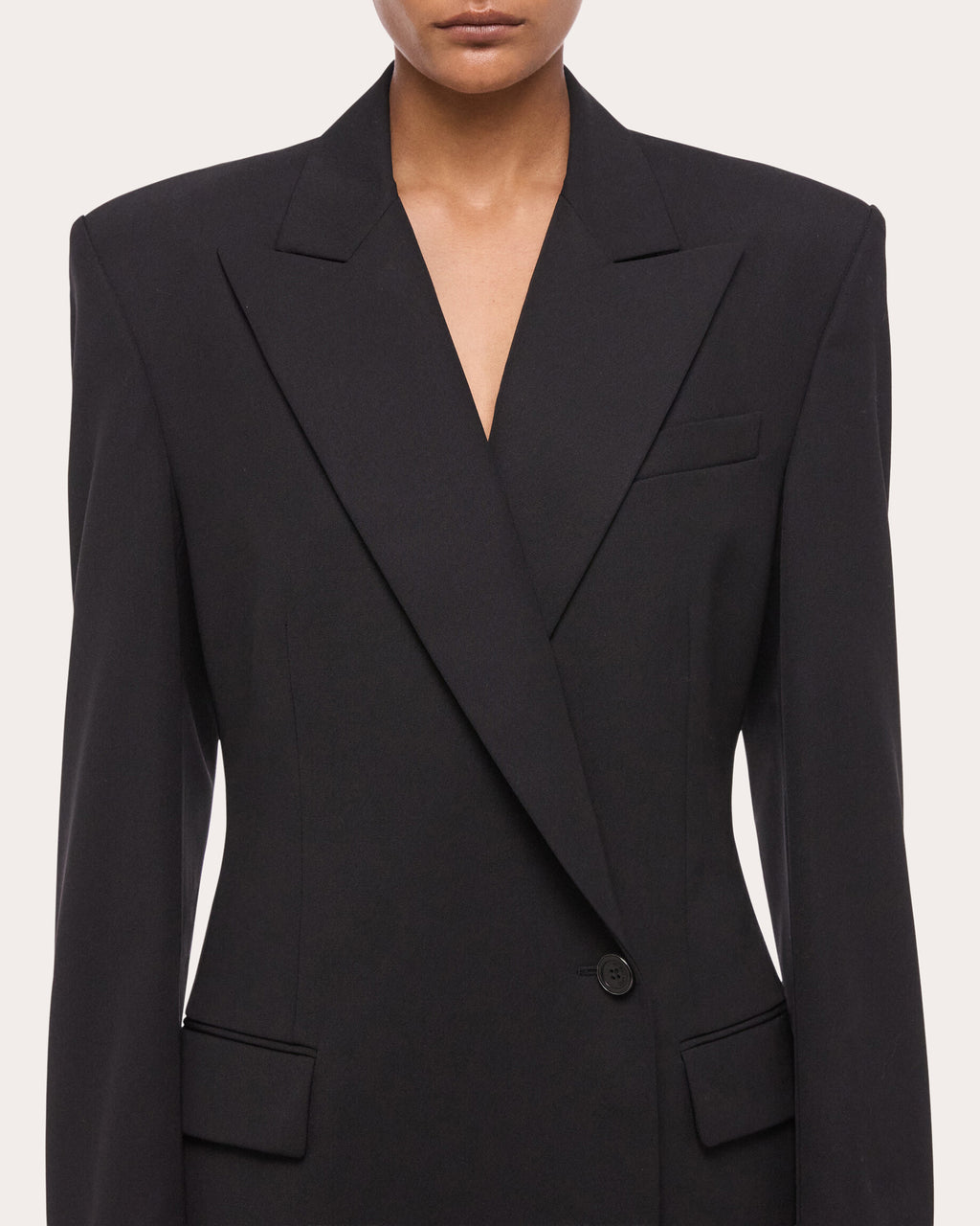 Wool Gabardine Wardrobe Belted Blazer