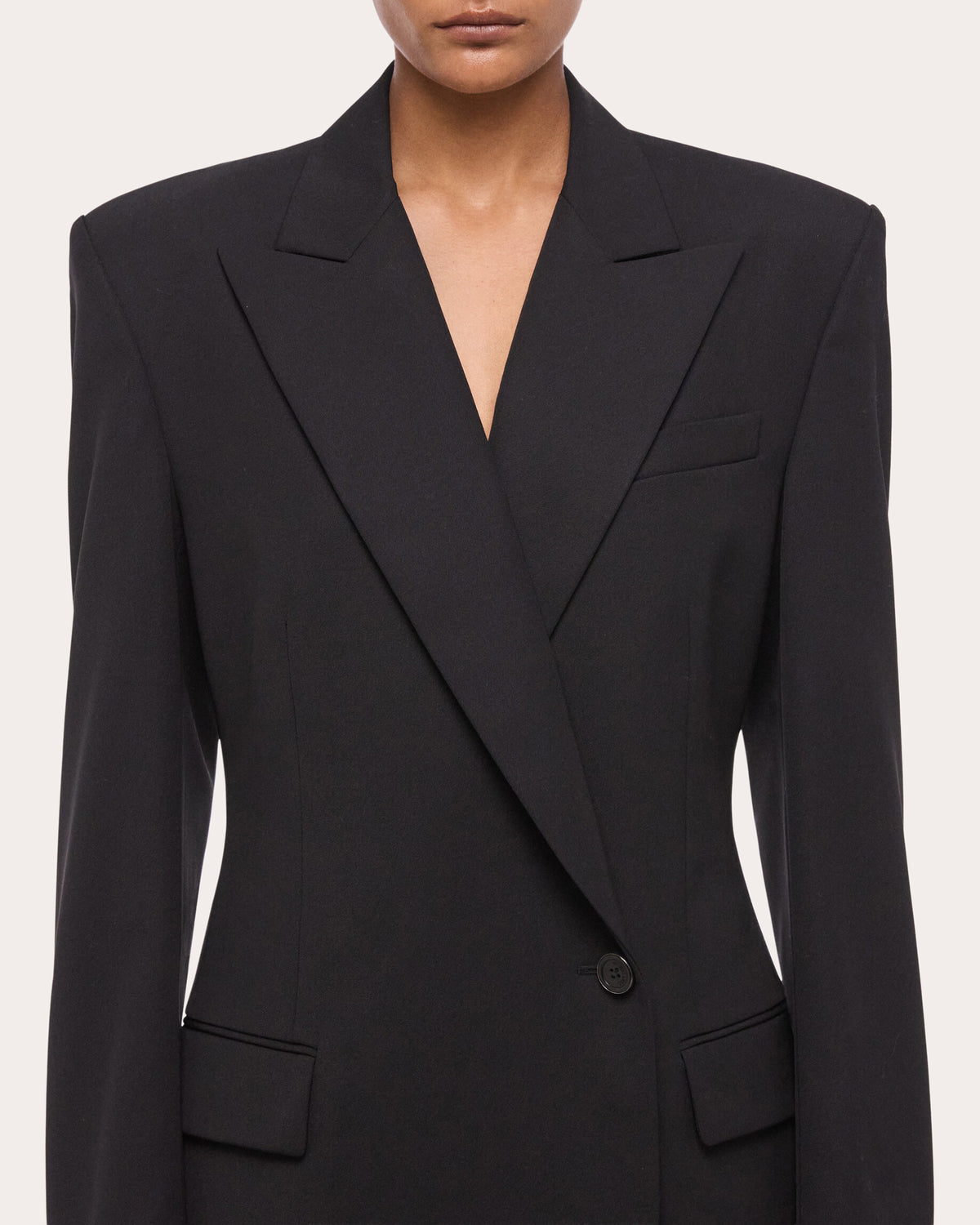 Wool Gabardine Wardrobe Belted Blazer
