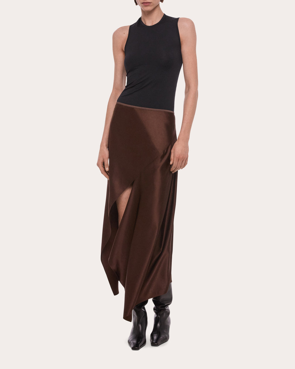 Silk Handkerchief Slip Skirt