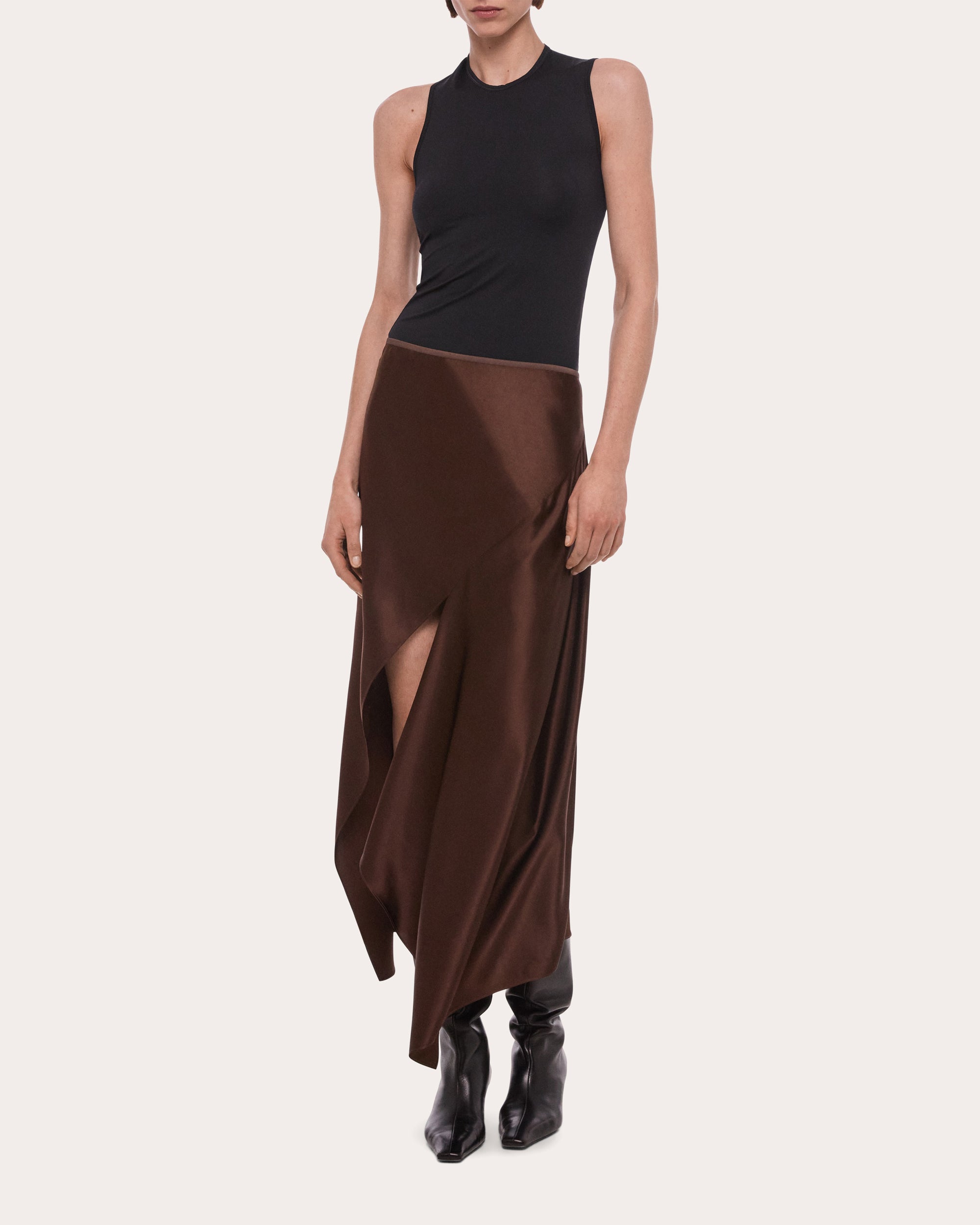 Silk Handkerchief Slip Skirt