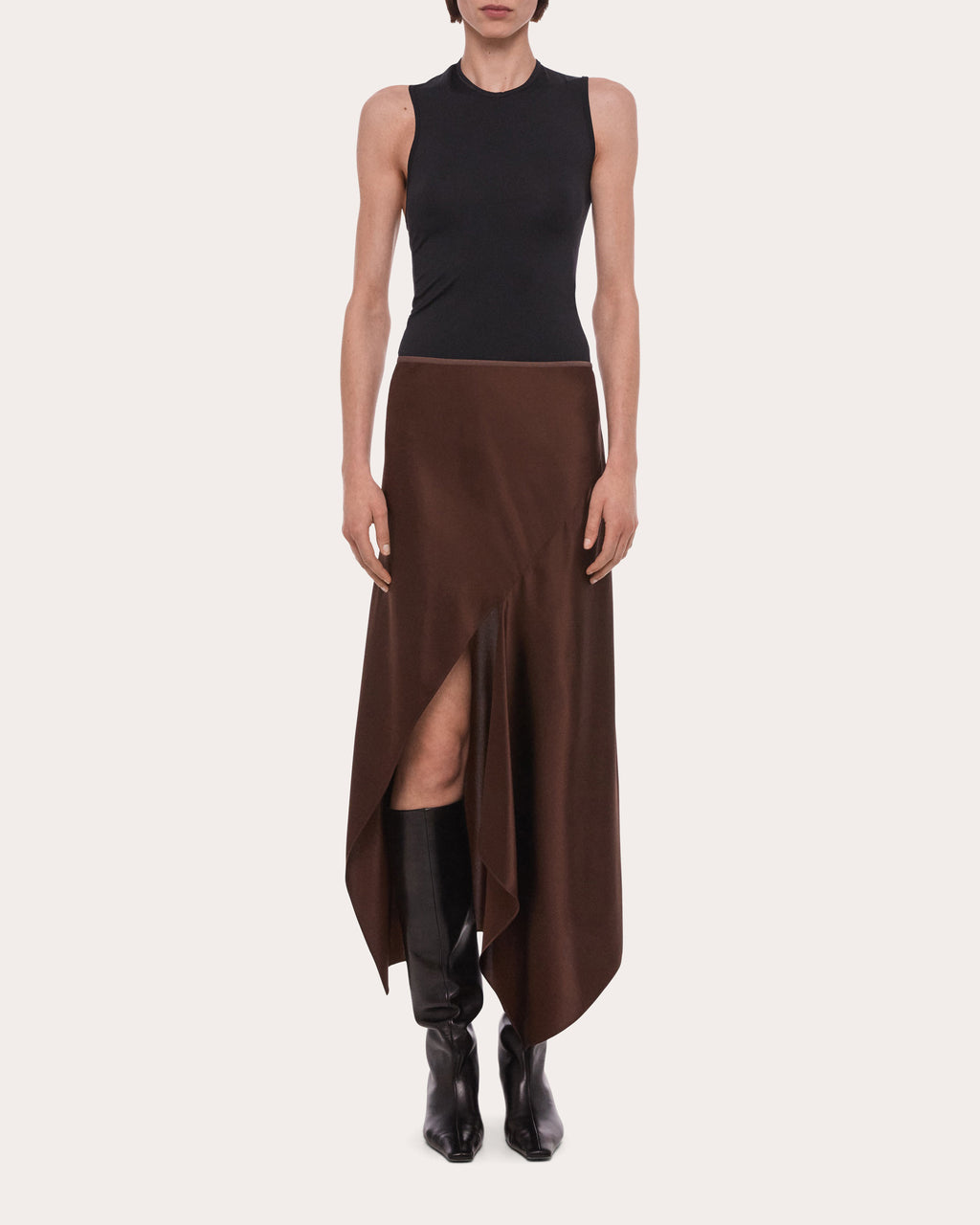 Silk Handkerchief Slip Skirt