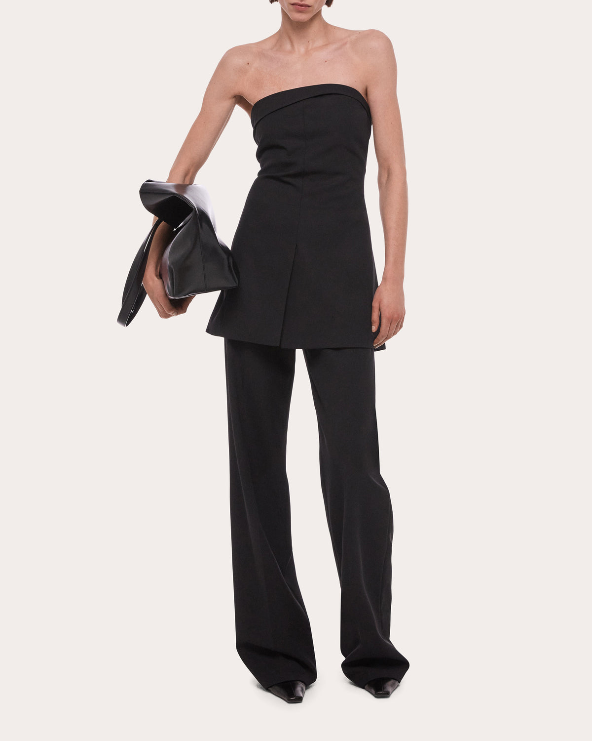 Wool Gabardine Blazer Top