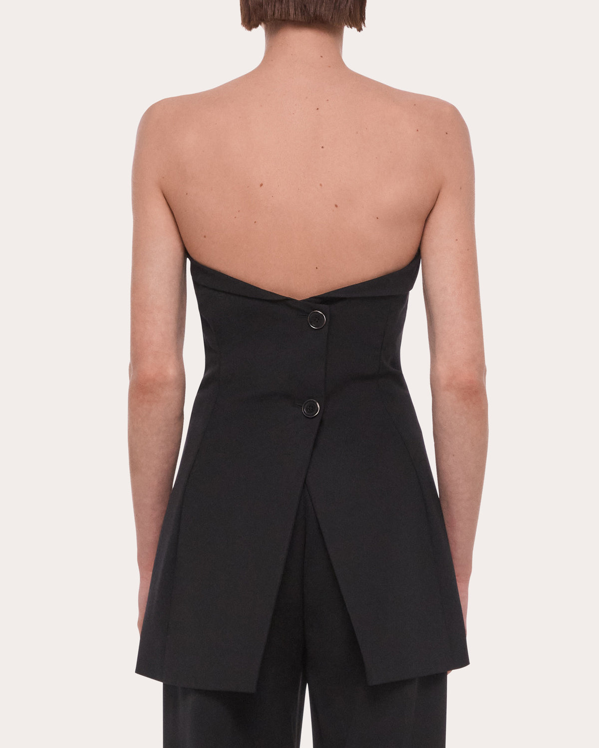 Wool Gabardine Blazer Top