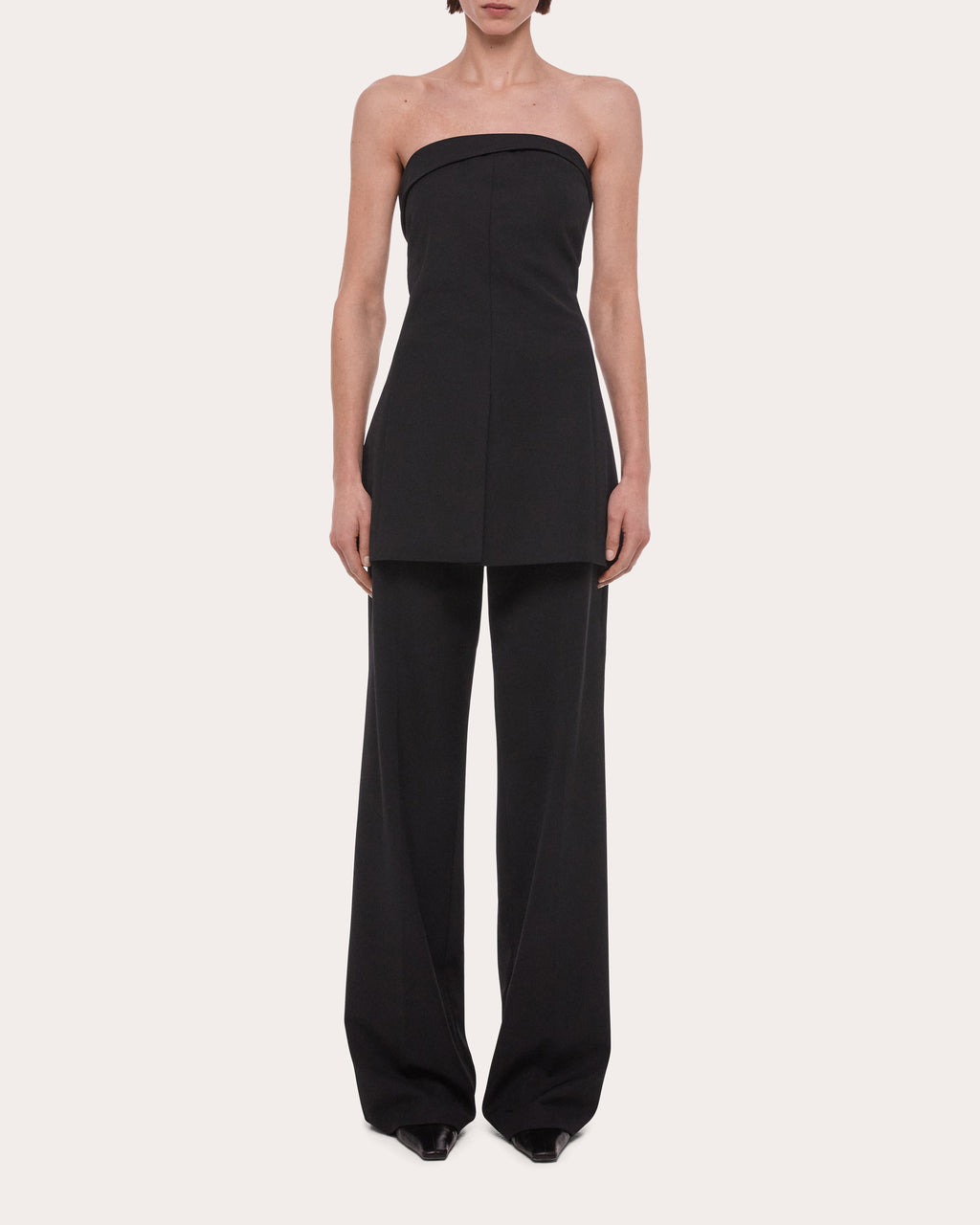 Wool Gabardine Blazer Top