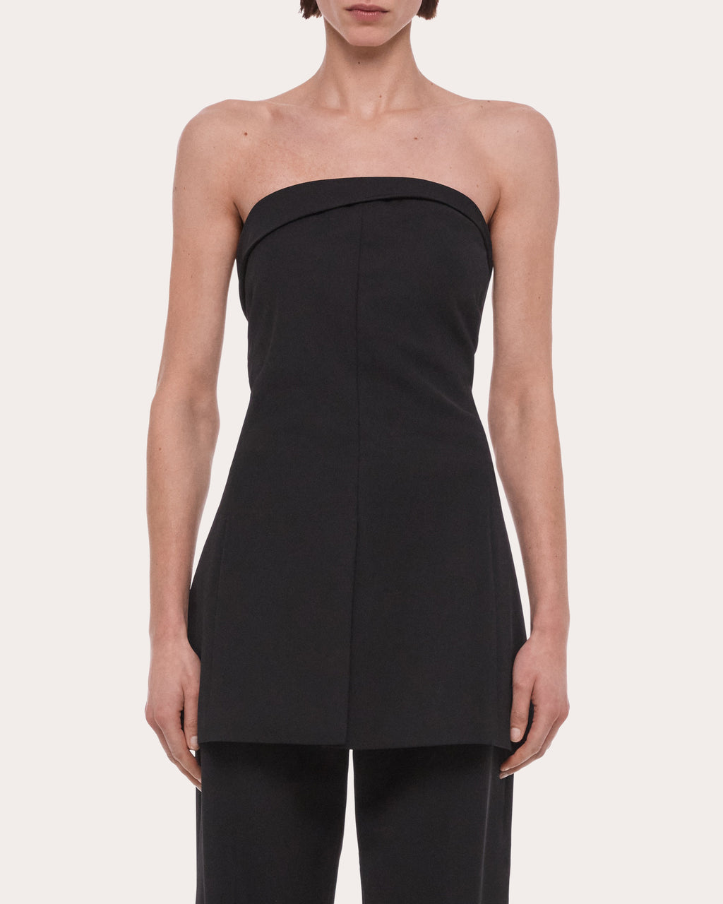 Wool Gabardine Blazer Top