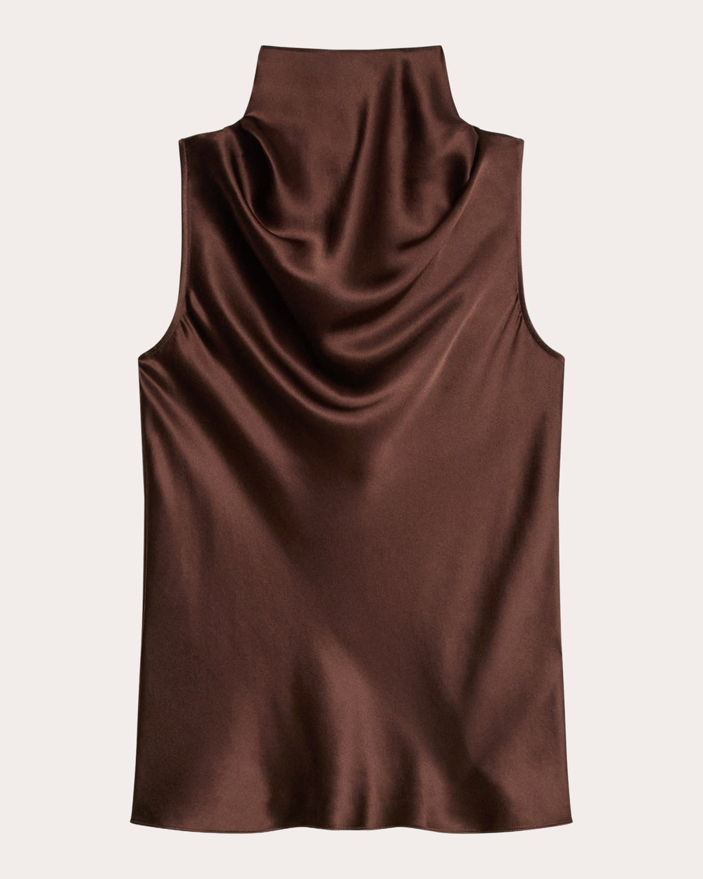 Silk Tie-Neck Sleeveless Top