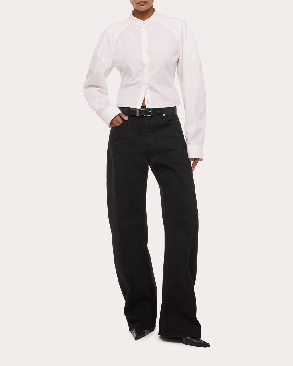 Mid-Rise Saddle Jeans