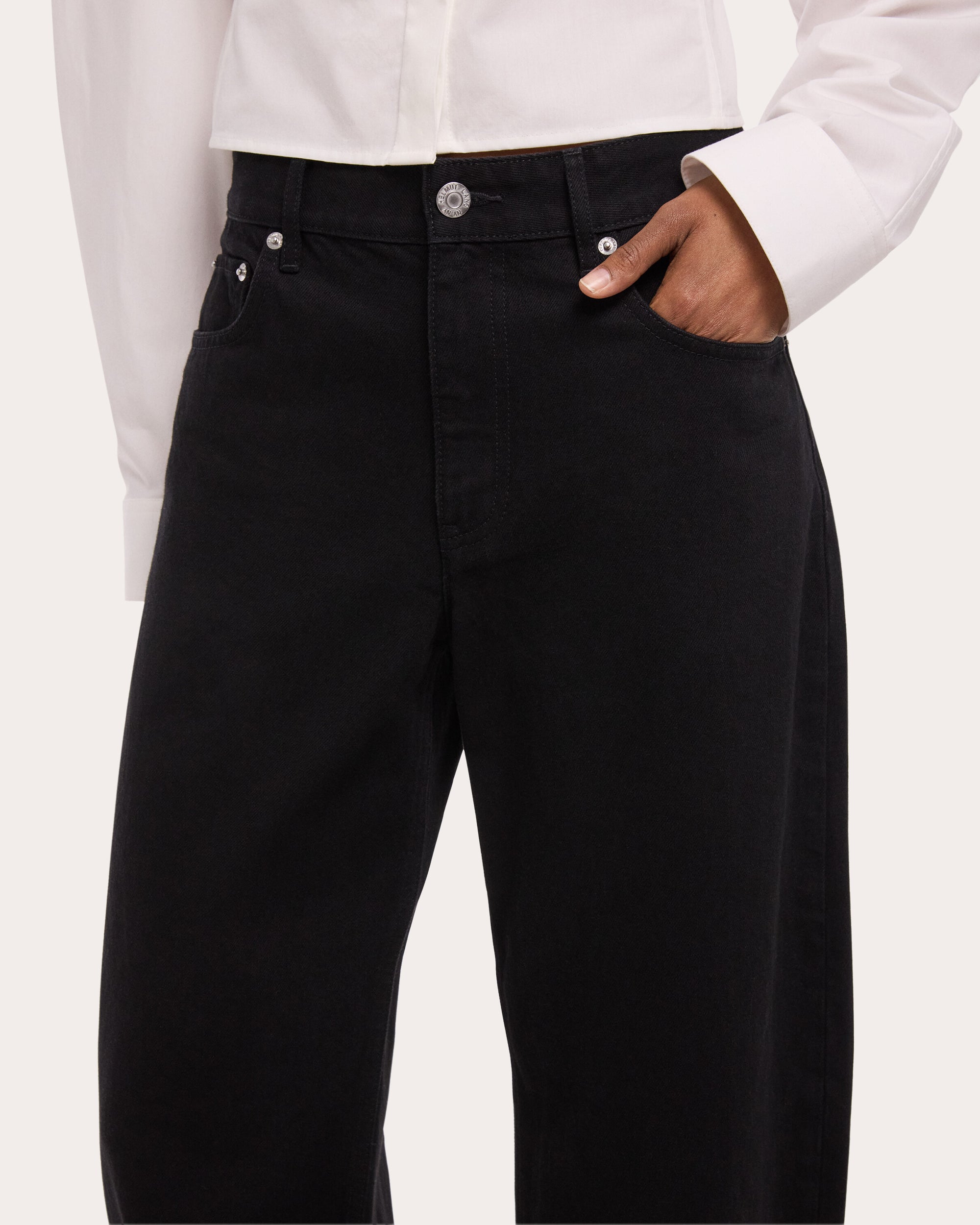 Mid-Rise Saddle Jeans