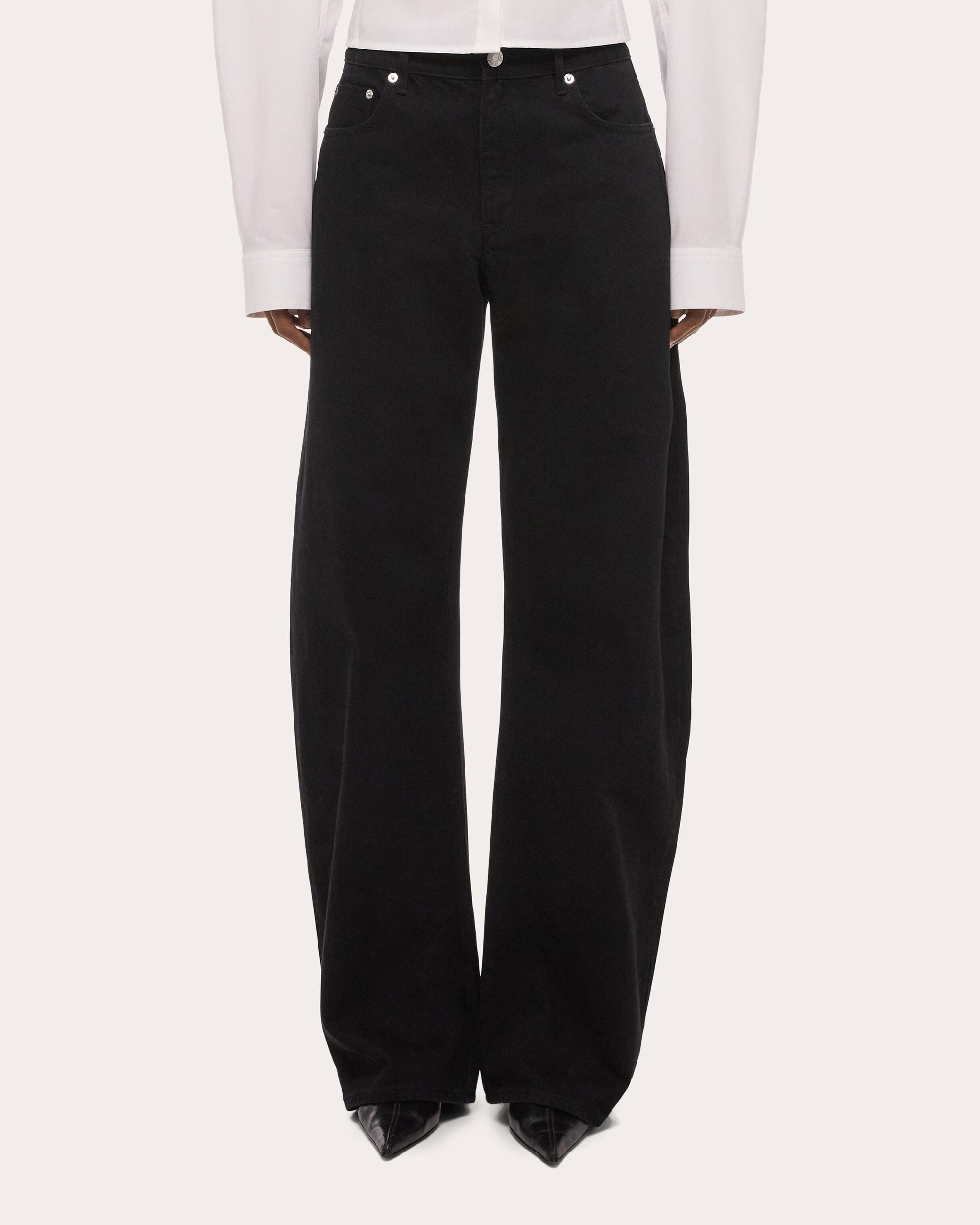 Mid-Rise Saddle Jeans