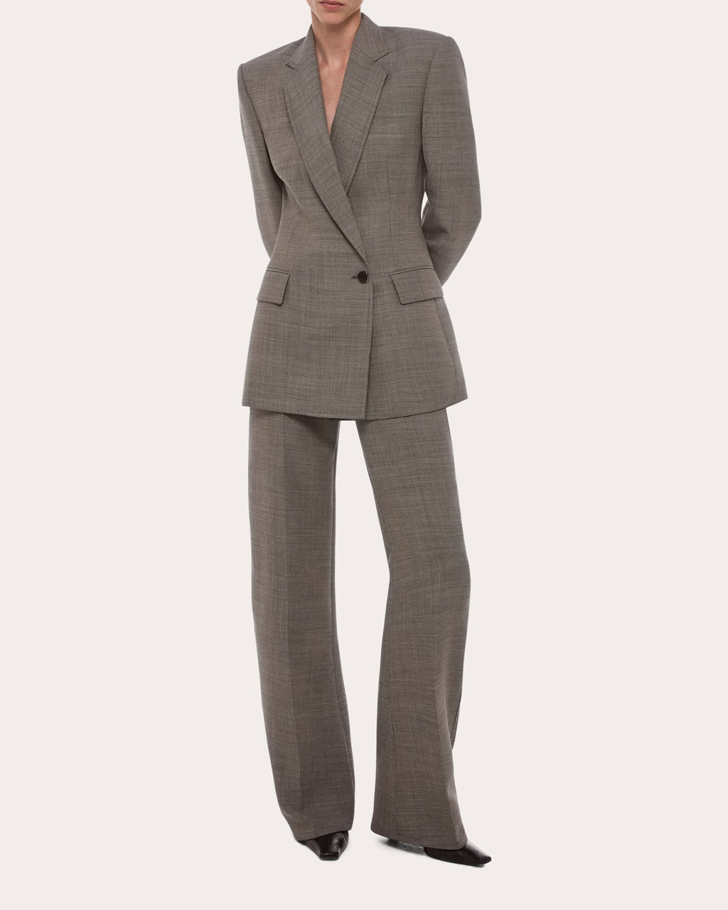 Sculptural Wool-Blend Blazer