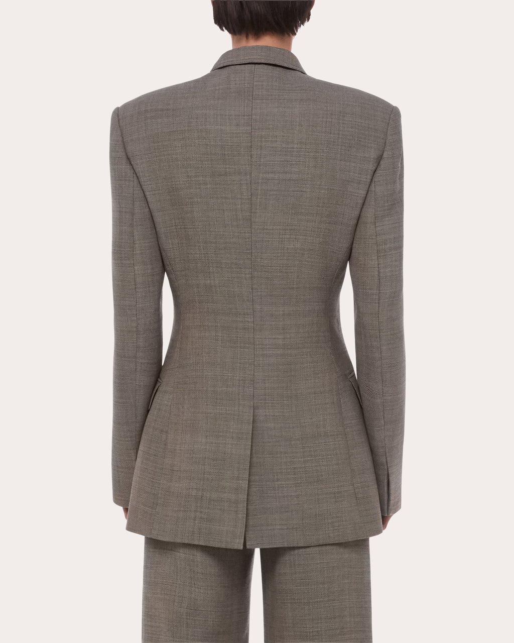 Sculptural Wool-Blend Blazer