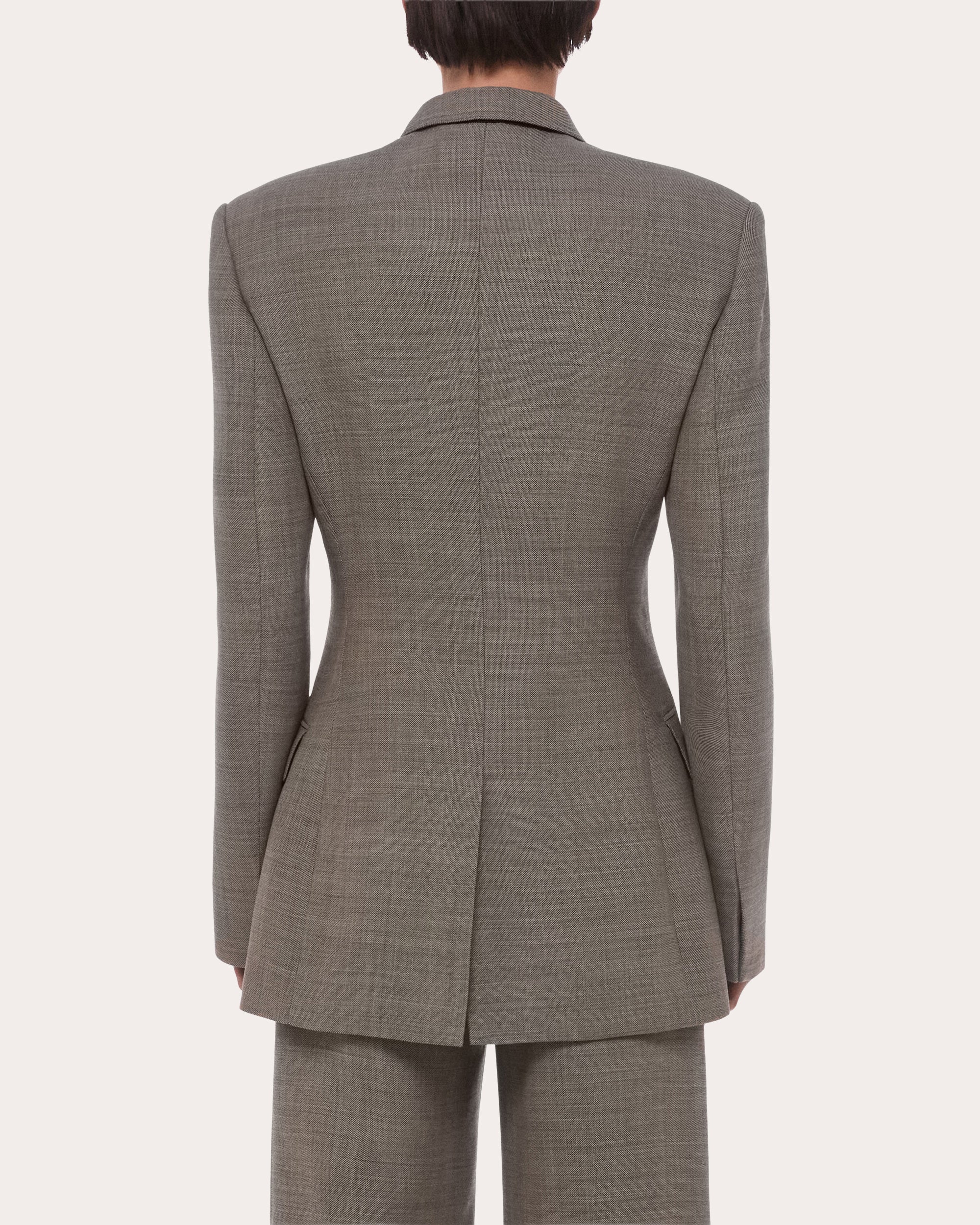 Sculptural Wool-Blend Blazer